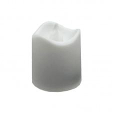 Декоративна свічка LED з полум'ям 12-67C(White) 4 см, білий
