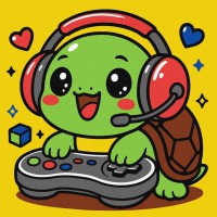 Картина за номерами "Черепашка геймер" ©art_selena_ua KHO1287, 25х25 см