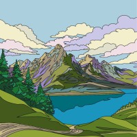 Картина за номерами "Літній пейзаж" 11029-AC 30х30 см