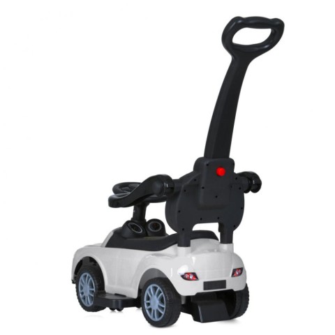 Дитяча каталка-толокар M 5044L-1 білий, з батьківською ручкою