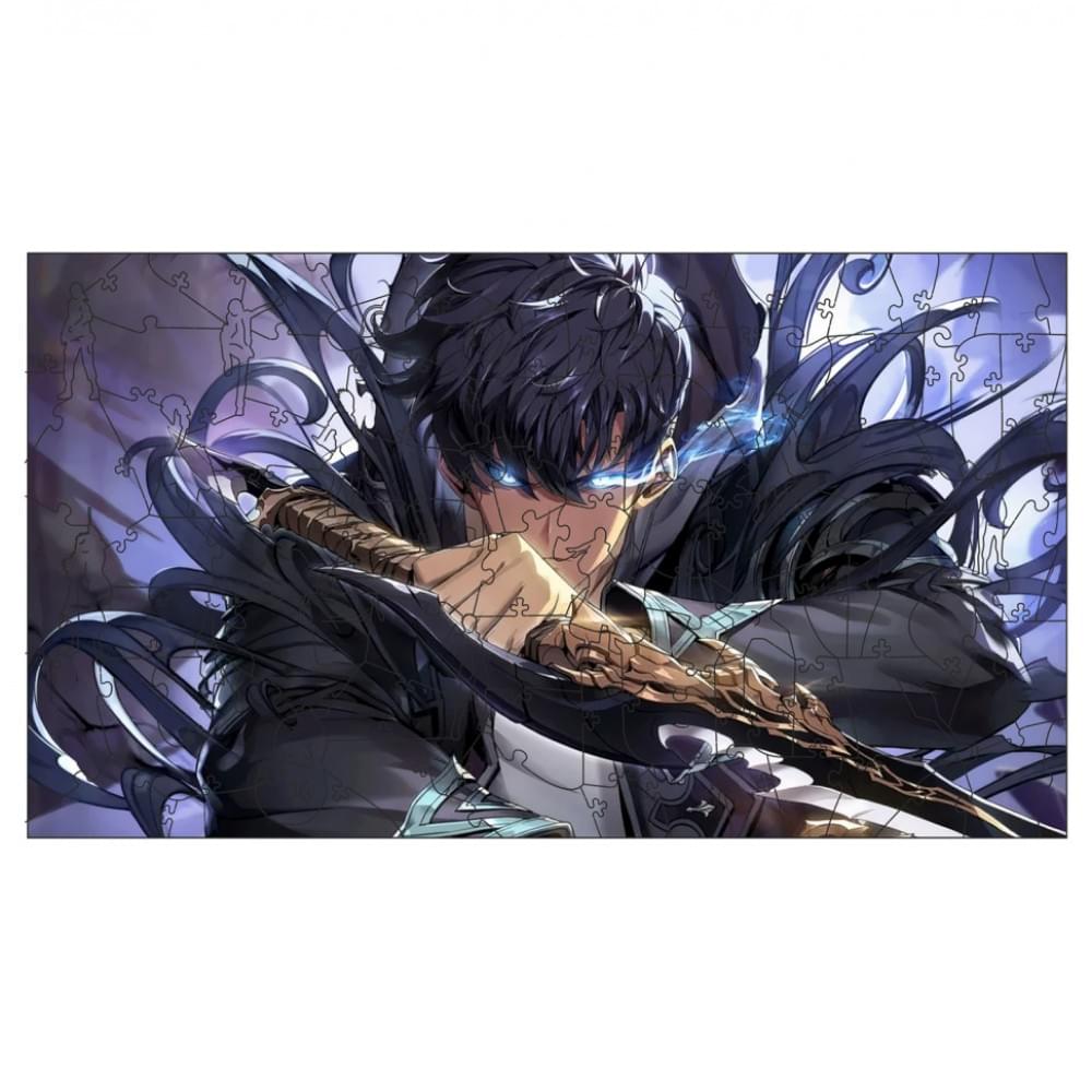 Фігурний пазл з дерева "Solo leveling" PZ008-A3C-AC 180-250 деталей, розмір А3, картонна коробка