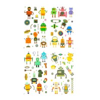 Набір дитячих тимчасових тату «Роботи» tattoo-kids-mini-set-robots