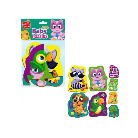 Пазли максі з грою Малюк Зможе «Хатні улюбленці» Vladi Toys VT1722-21 Укр