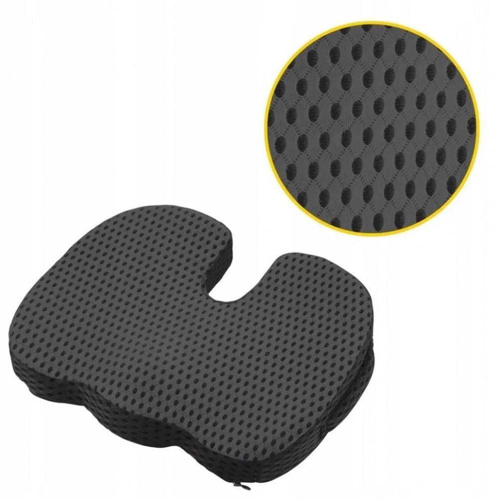 Ортопедична подушка для сидіння 4FIZJO 4FJ0613, 35x45x7 см, Black