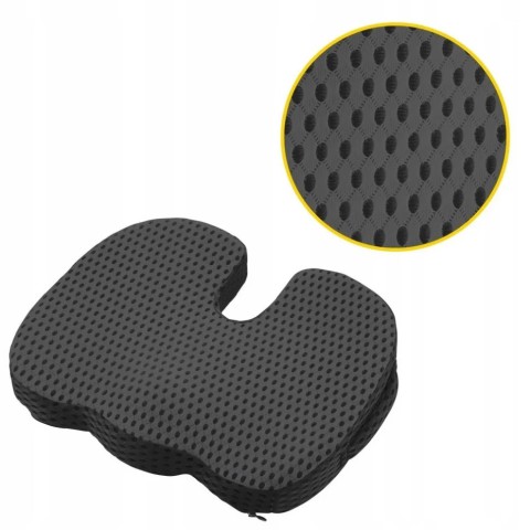 Ортопедична подушка для сидіння 4FIZJO 4FJ0613, 35x45x7 см, Black