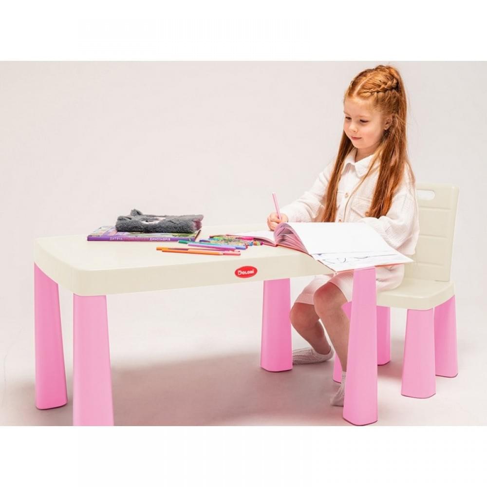 Дитячий стіл з накладкою для гри у аерохокей 04580/12 рожевий