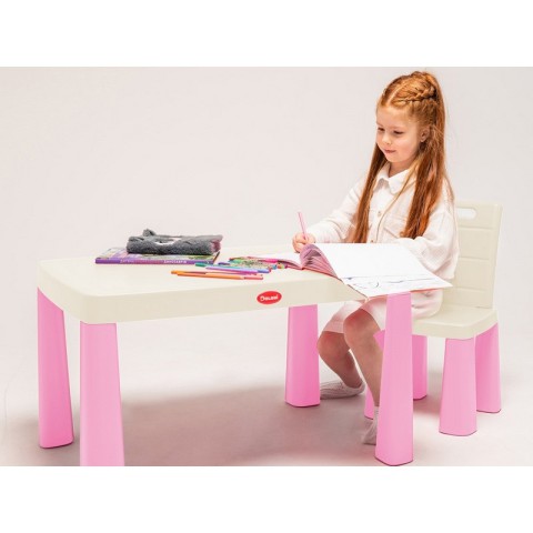 Дитячий стіл з накладкою для гри у аерохокей 04580/12 рожевий