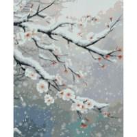 Алмазна мозаїка "Цвіт в снігу" Brushme DBS1269, 40х50 см