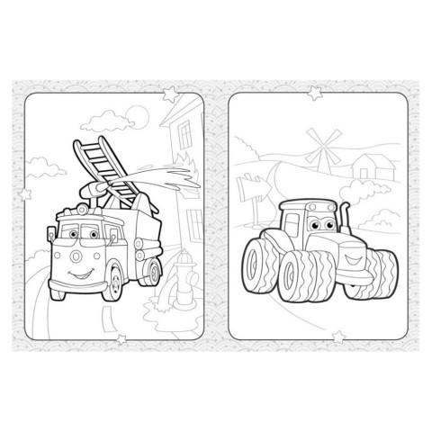 Розмальовка дитяча Кумедні машинки КЕНГУРУ 1489003 для найменших