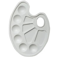 Палітра для малювання Біла ZiBi ZB.6923-12 пластик 225х161 мм