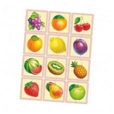 Настільна розвиваюча гра-пазл "Фрукти" Ubumblebees (ПСФ075) PSF075, 12 картинок-половинок