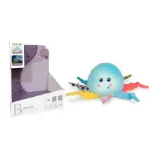 Мягкая игрушка-ночник "Осьминог" FM999-35 музыка и свет, на батарейке 17х15х16 см