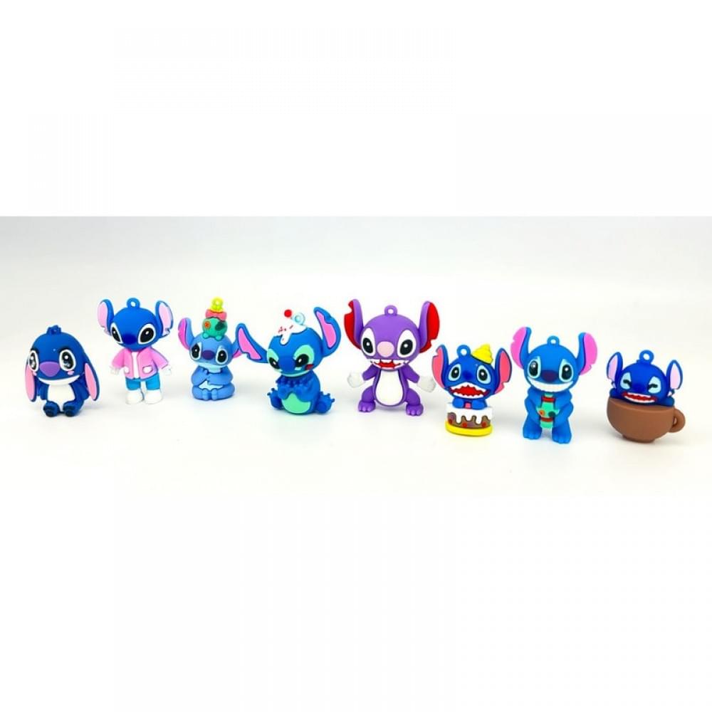 Набір колекційних фігурок "Ліло і Стіч" 9527-3A силікон, 8 шт