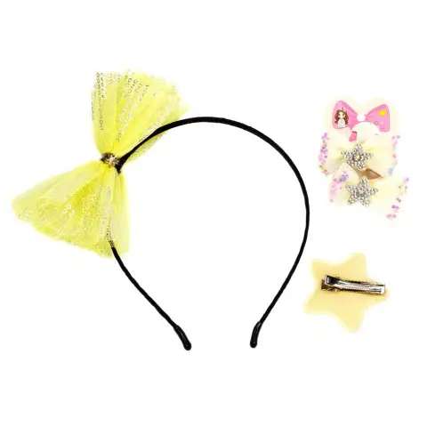 Дитячий набір "Принцеса" 0105-036-6 обруч, резинка, затискач