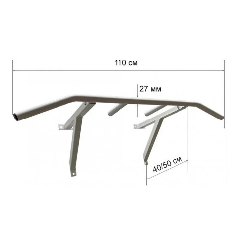 Турнік настінний Wide Pro білий NE-TR-16W