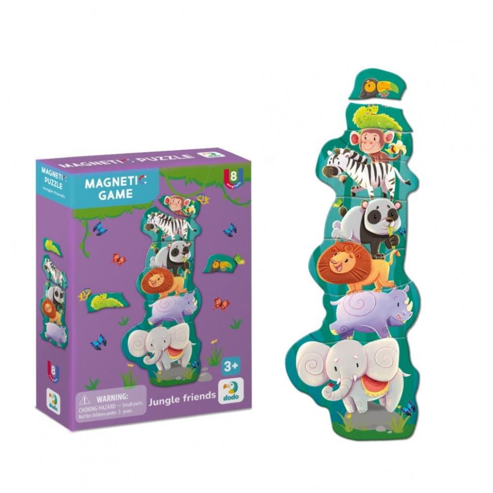 Дитяча магнітна гра "Друзі з джунглів" DoDo Toys 200256, 8 елементів