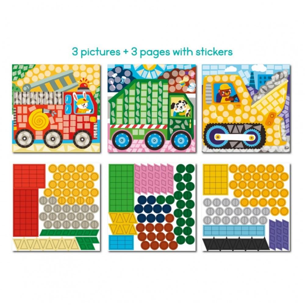 Дитячий набір для творчості мозаїка "Транспорт" 300899 зі стікерами