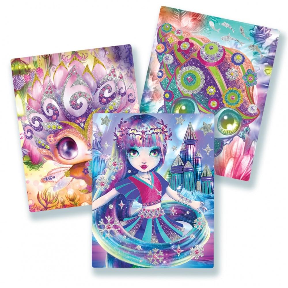 Набір для творчості Зоряні блискітки та фольга Nebulous Stars 11011, 3 шаблони