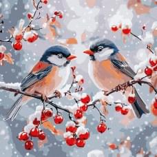 Картина за номерами "Зимова гармонія" ©art_selena_ua KHO6701, 40х40 см