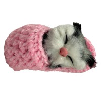 Дитячий антистрес "Котик спить у в'язаній тапочці" MM418(Pink)