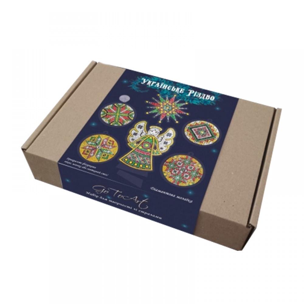 Набір зі стразами "Ukrainian Christmas" 187128, 6 фігур із пластику