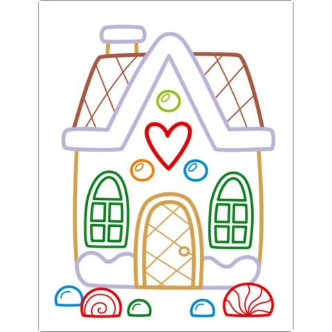 Дитяча книжка-розмальовка "Солодкі свята" 18713 з кольоровим контуром