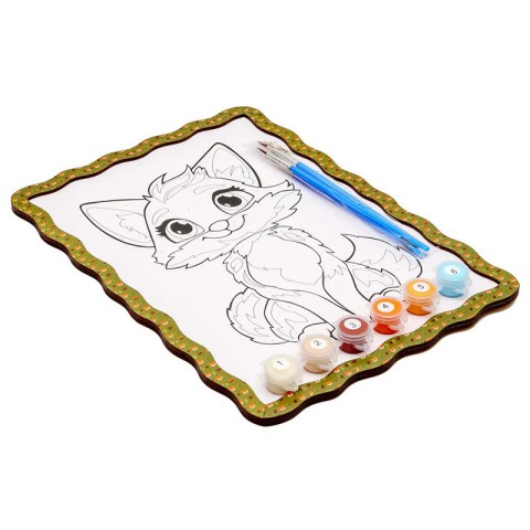 Дитячий набір для розпису по дереву "Лисичка" Puz-22959 формат А4