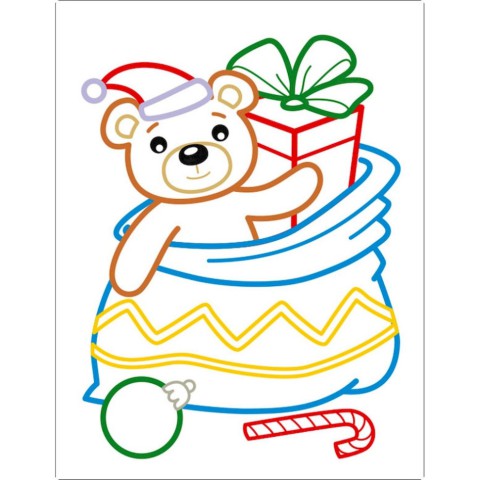 Дитяча книжка-розмальовка "Солодкі свята" 18713 з кольоровим контуром