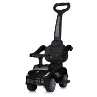 Дитяча каталка-толокар M 5728L-2 чорний, з батьківською ручкою