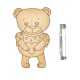 Заготовка брошки для розфарбовування "Ведмедик-3" FDZB-040