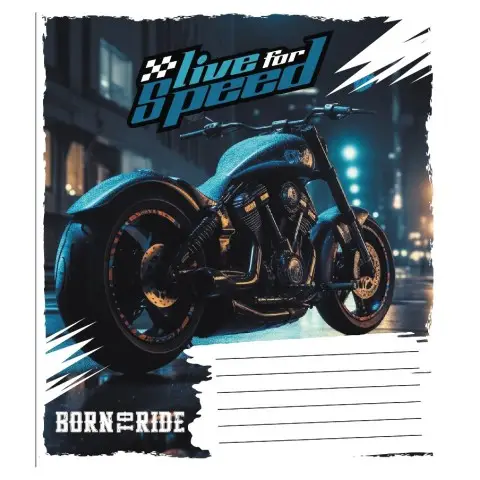 Зошит учнівський "Життя на швидкості" 024-550283K-5 в клітинку, 24 аркуші