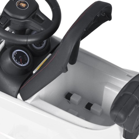 Дитяча каталка-толокар M 5044L-1 білий, з батьківською ручкою