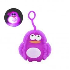 Іграшка-антистрес їжачок "Пінгвін" MS 3575(Violet) блимає, 7 см