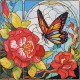 Алмазна мозаїка "Метелик літа" DEEX16304 не повна викладка 30х30 см