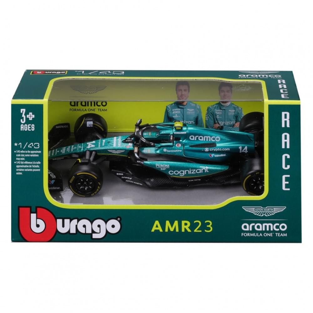 Колекційна автомодель "Aston Martin AMR23 (2023)" Bburago 18-38090, 1:43 масштаб