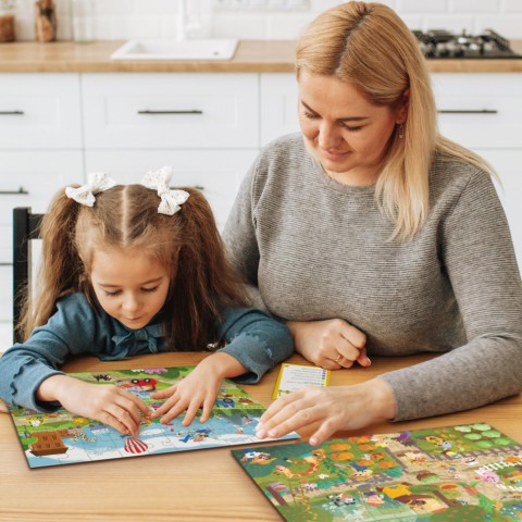 Дитячий віммельпазл "Диво-транспорт" DoDo Toys 300660, 60 елементів