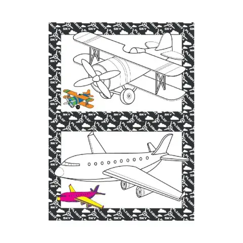 Книжка розмальовка "Гелікоптери та літачки" РМ-48-52 с цветными подсказками
