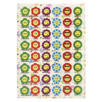 Оцінююча наклейка Квіти KT23082503, 1 лист, 48 наклейок