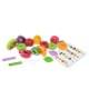 Дитяча іграшка "Шнурівка: Фрукти" M10C 12 продуктів, 2 мотузки, 6 карток