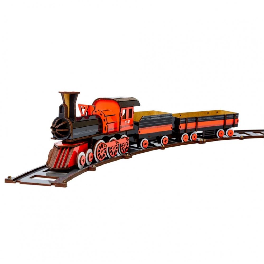 Дерев'яний 3D конструктор "Потяг" Puz-00924, 231 деталь