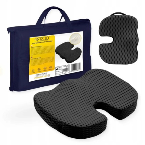 Ортопедична подушка для сидіння 4FIZJO 4FJ0613, 35x45x7 см, Black