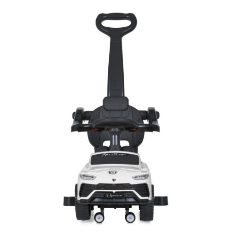 Дитяча каталка-толокар M 5044L-1 білий, з батьківською ручкою