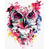 Картина за номерами. Brushme "Сова в фарбах" GX26136