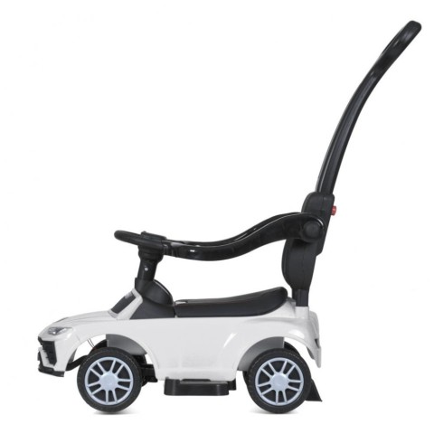 Дитяча каталка-толокар M 5044L-1 білий, з батьківською ручкою