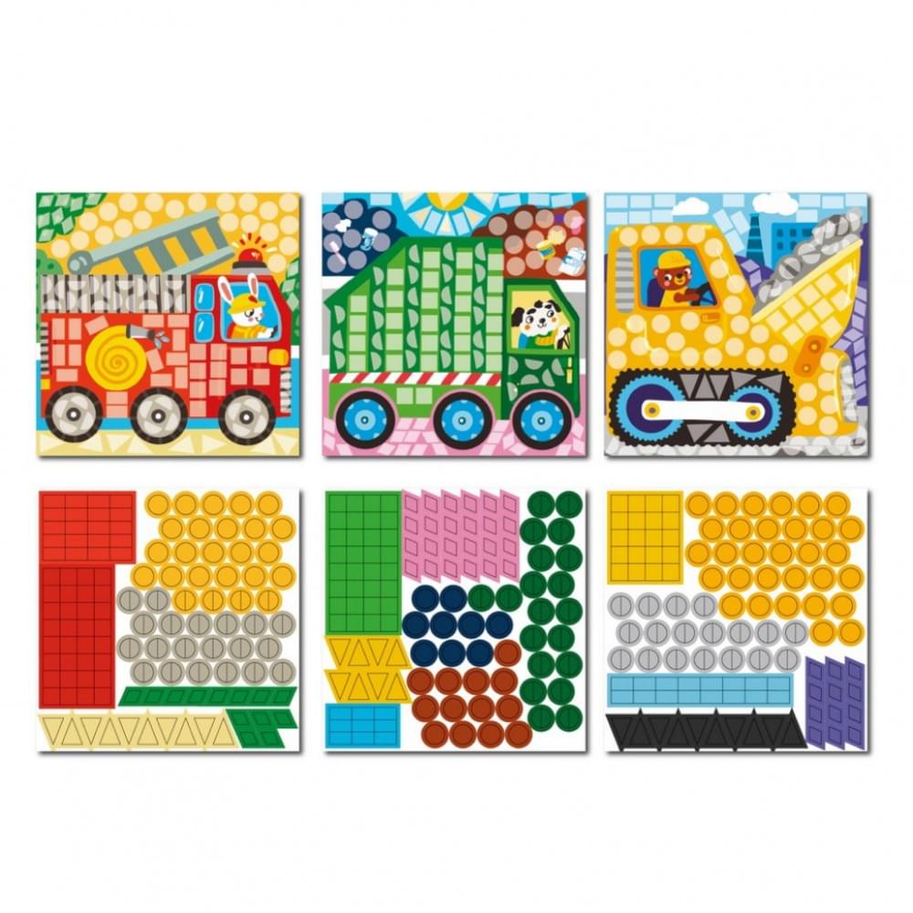 Дитячий набір для творчості мозаїка "Транспорт" 300899 зі стікерами
