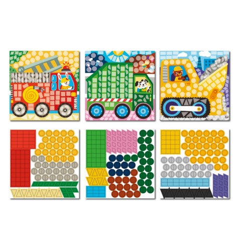 Дитячий набір для творчості мозаїка "Транспорт" 300899 зі стікерами