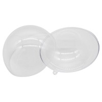 Акрилова заготовка "Новорічна куля" HJ-3 з петелькою, 120 мм