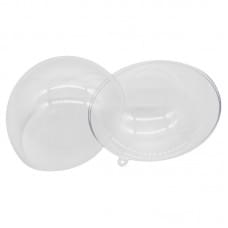 Акрилова заготовка "Новорічна куля" HJ-3 з петелькою, 120 мм