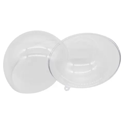 Акрилова заготовка "Новорічна куля" HJ-3 з петелькою, 120 мм