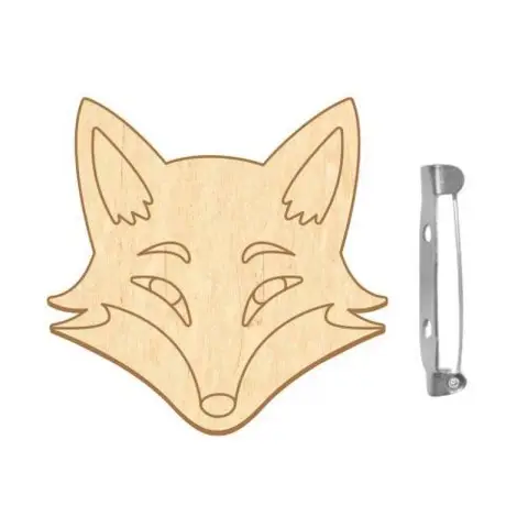 Заготовка брошки для розфарбовування "Лисиця" FDZB-095